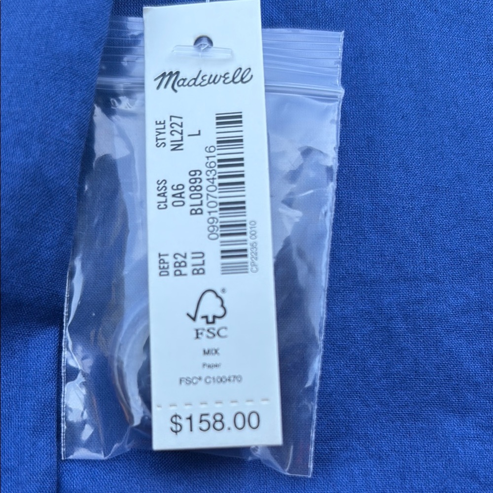 NWT Madewell Blue Blazer Double-Breasted Suit Jacket - Picture 9 of 13